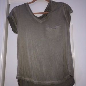 American Eagle Distressed Army Green Tee XS